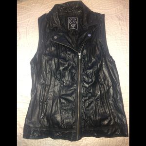 G by Guess Faux Leather Vest